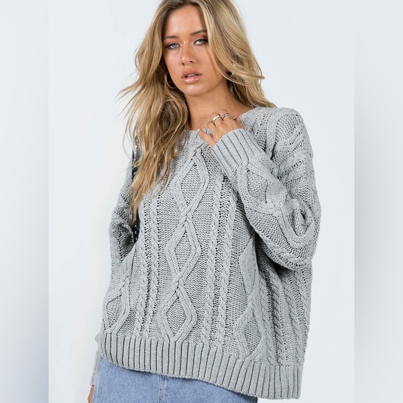 Princess Polly Sweaters - Princess Polly Anaya Oversized Cable Knit Sweater